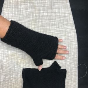 Fingerless Mittens in Felted Alpaca